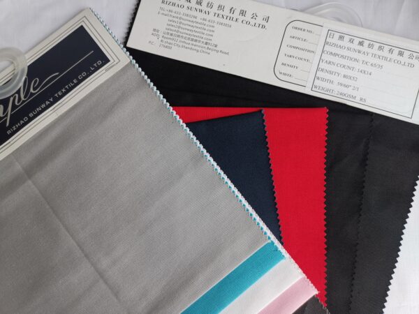 Workwear fabric TC65/35 14X14 80X52 59/60"2/1 Dyed Fabric