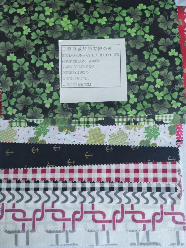 TC80/20 45X45 110X76 59/60"1/1 PRINTED FABRIC