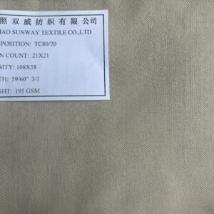 TC fabric TC80/20 21X21 108X58 59/60"3/1dyed